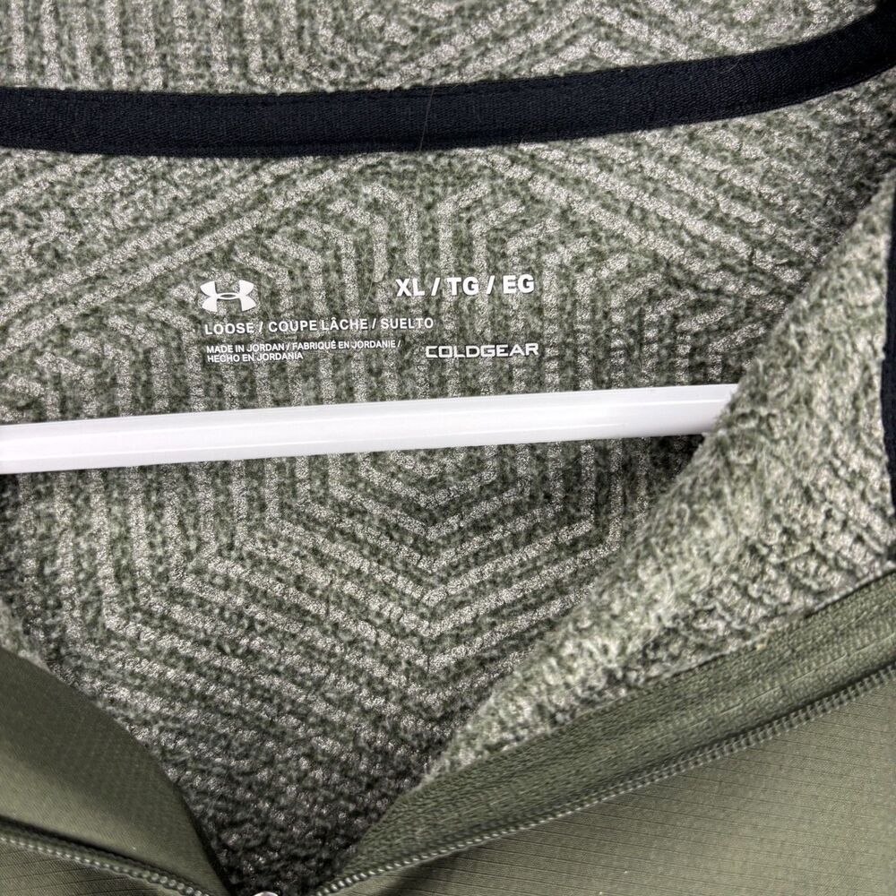 Under Armour ColdGear Fleece Men’s XL 1/4 Quarter Zip Jacket Sweater Activewear - Picture 4 of 8